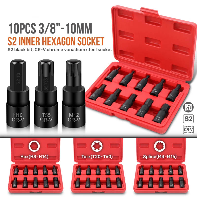 Maintenance Workshop Tools - Hi-Spec 10PC 3/8