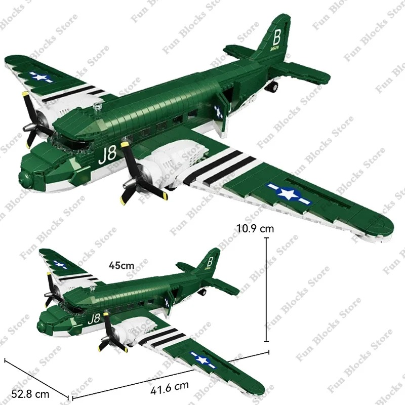 WW2 US Military Transport Airc - Hand Plane Block 评论和价格