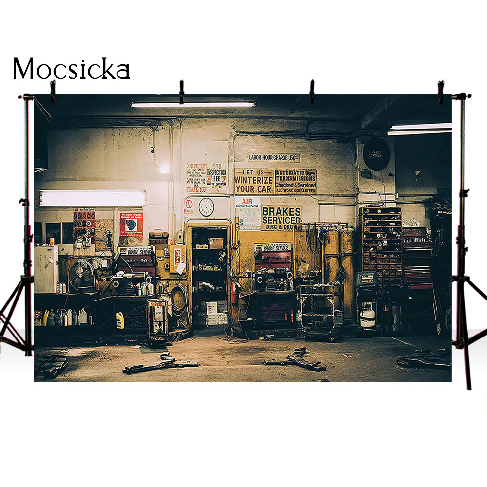 Retro Car Repairs Backdrop Too - Workshop Tools Photos 评论和价格