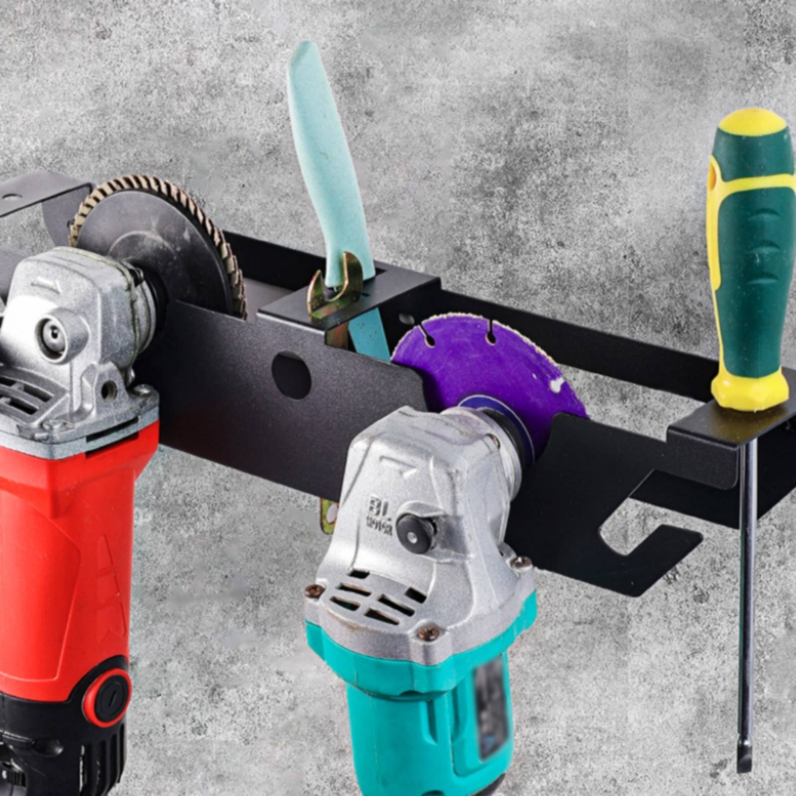 4 Bay Angle Grinder Rack Heavy - Tools For Metal Workshop 评论和价格