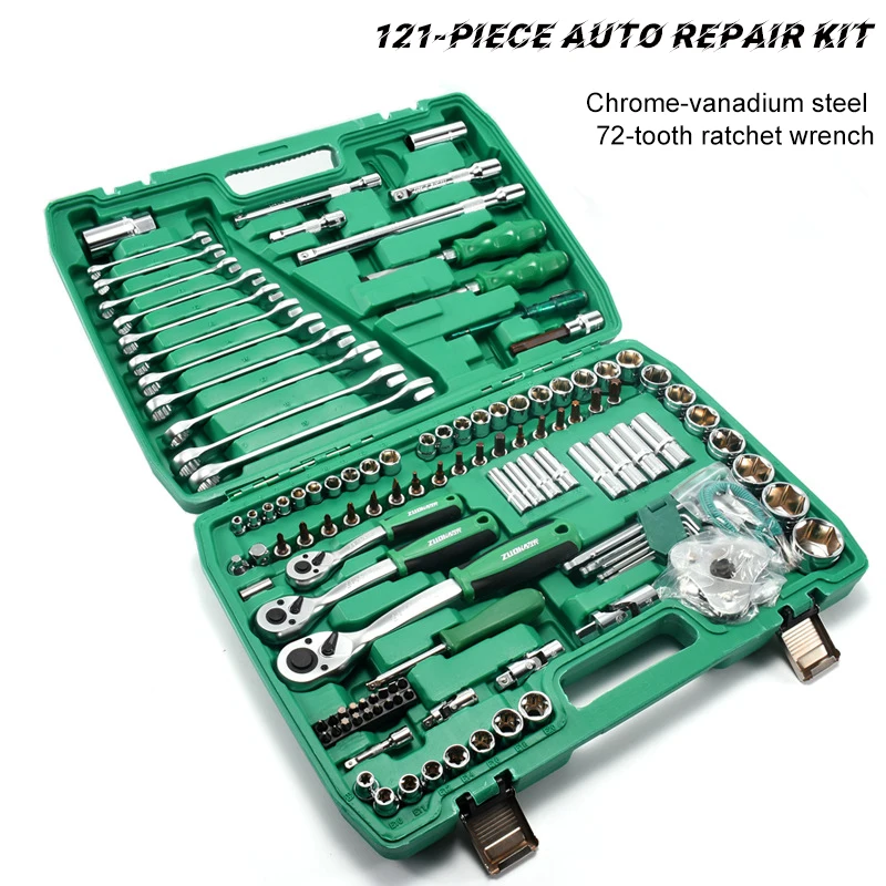 121 Pcs Set Auto Repair Tool B - Workshop Tools Trolley 评论和价格