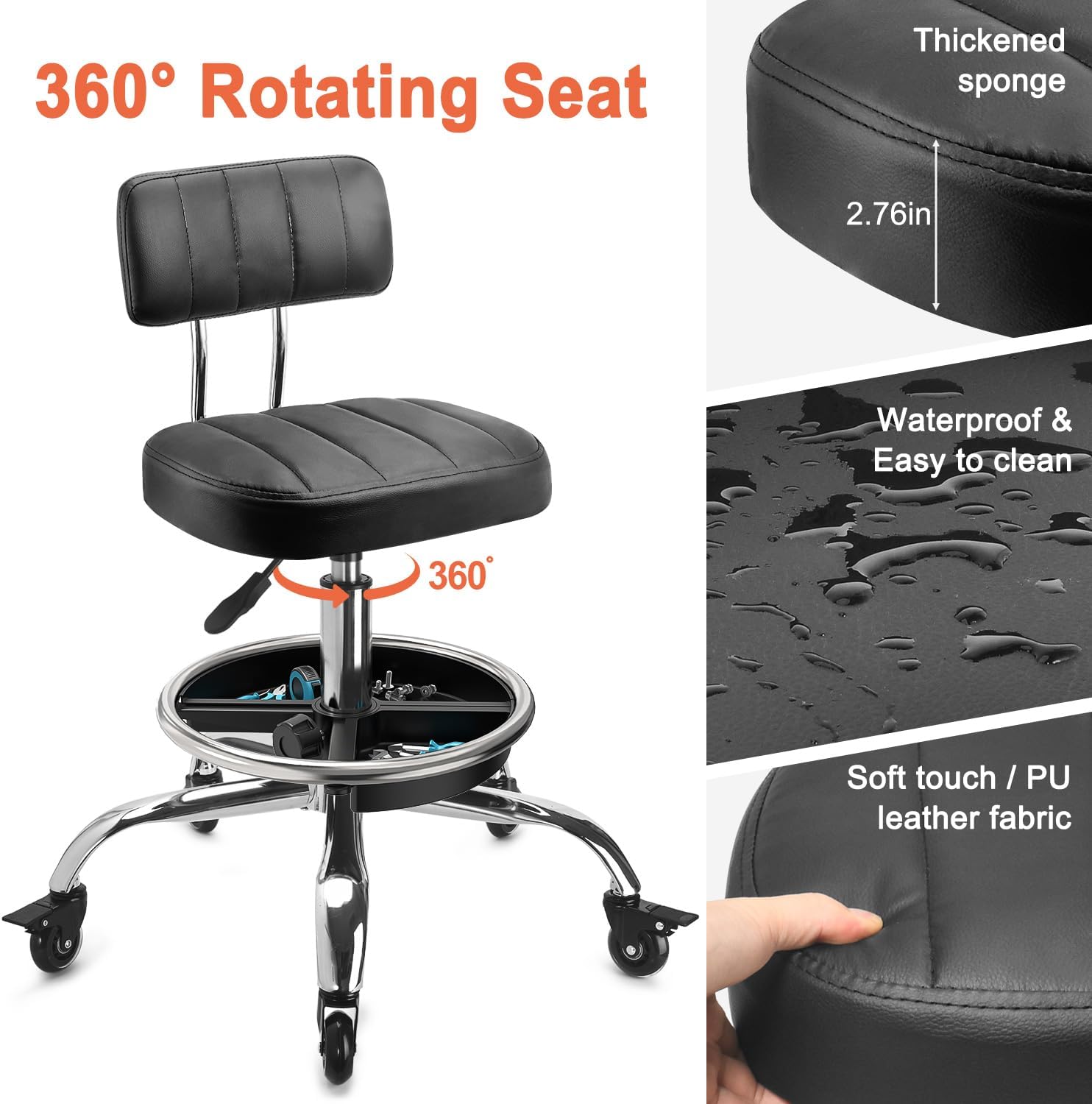Garage Mechanic Stool With Bac - Tools In Mechanic Workshop 评论和价格