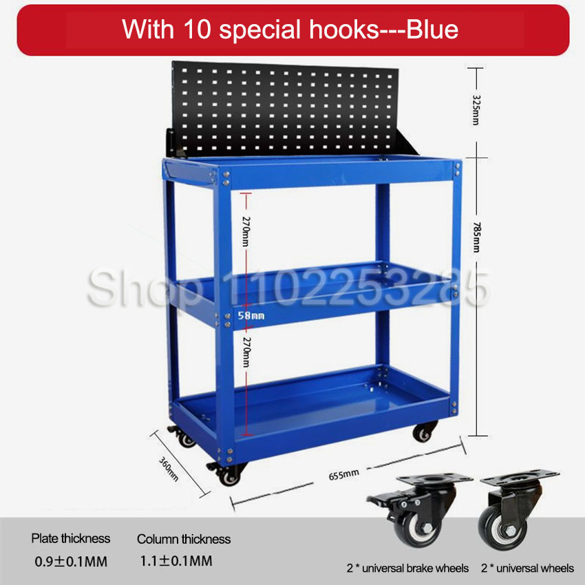 Tool Carts 3-layer Mobile Tool - Tools In Mechanic Workshop 评论和价格