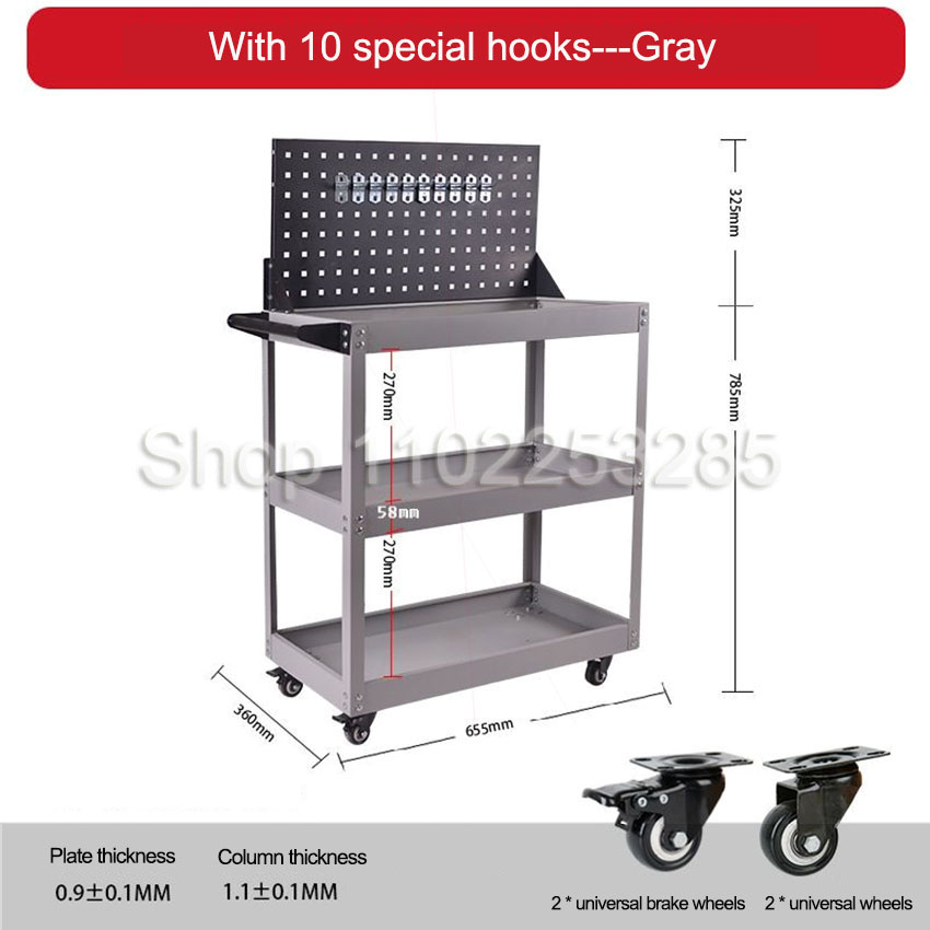Tool Carts 3-layer Mobile Tool - Tools In Mechanic Workshop 评论和价格