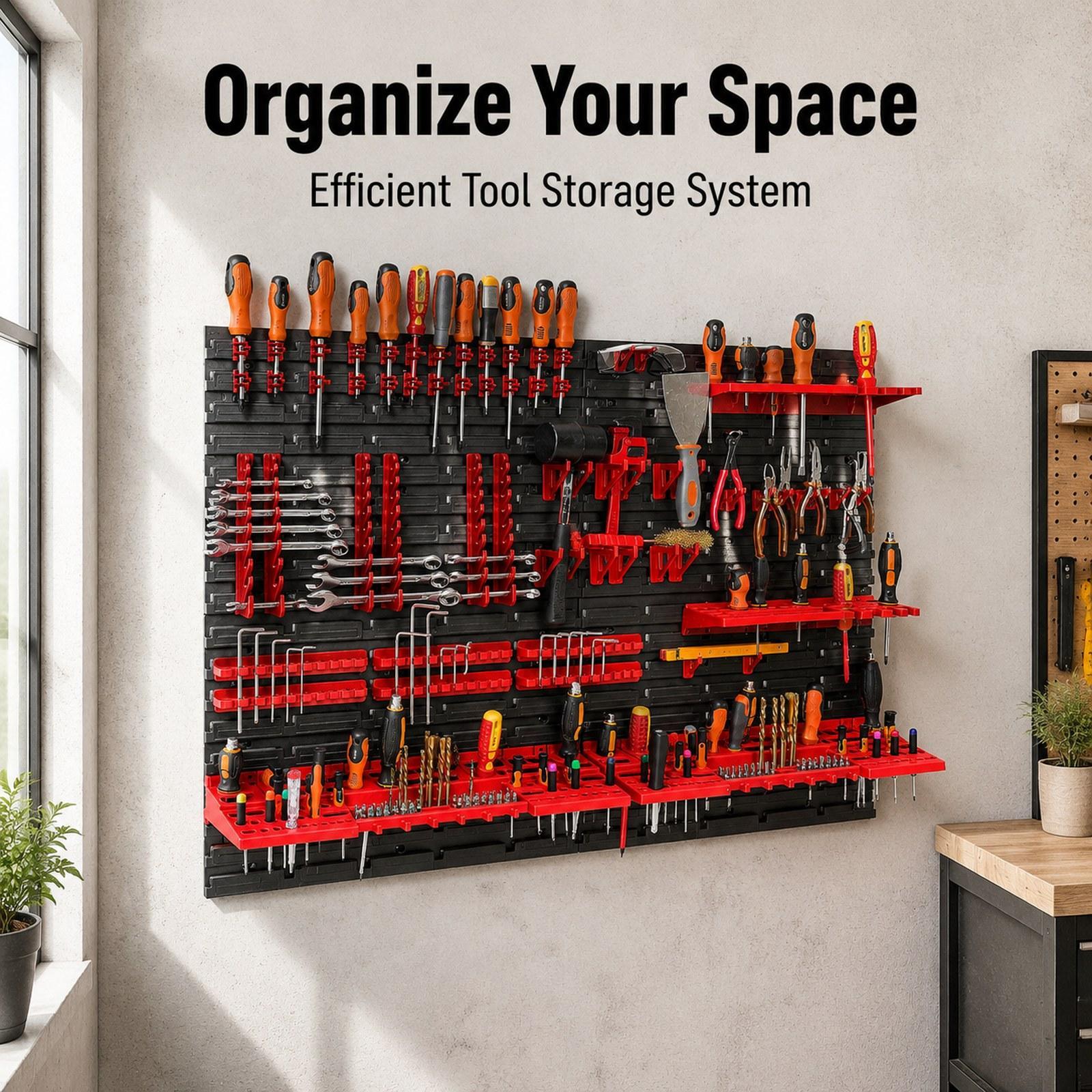 Wall Mounted Storage Bins with - Workshop Tools Board 评论和价格